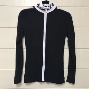 bebeSports • Black & White Zip Up Jacket Small